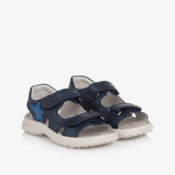 Naturino-Синие кожаные сандалии со звездами для мальчиков | Childrensalon Outlet