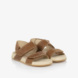 Naturino-Boys Leather Brown Strap Sandals | Childrensalon Outlet