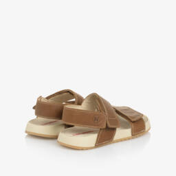 Naturino-Boys Leather Brown Strap Sandals | Childrensalon Outlet