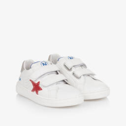 Naturino-Boys Leather Velcro Star Trainers | Childrensalon Outlet