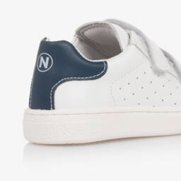Naturino-Boys Leather Velcro White Trainers | Childrensalon Outlet