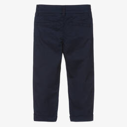 Naturino-Boys Navy Blue Cotton Trousers | Childrensalon Outlet
