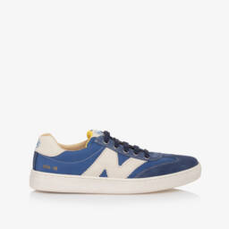 Naturino-حذاء رياضي جلدي بأربطة للأولاد بلون السماء | Childrensalon Outlet