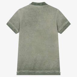 Naturino-Boys Washed Green Cotton Polo Shirt | Childrensalon Outlet