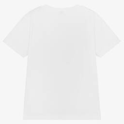 Tu & Io by Naturino-Boys White Cotton Shark Island T-Shirt | Childrensalon Outlet