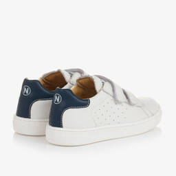 Naturino-Boys White Leather Velcro Trainers | Childrensalon Outlet