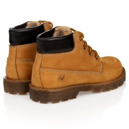 Naturino-Brown Leather Lace-Up Boots | Childrensalon Outlet