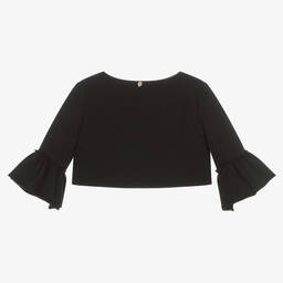 Naturino-Girls Black Cotton Jersey Cardigan | Childrensalon Outlet