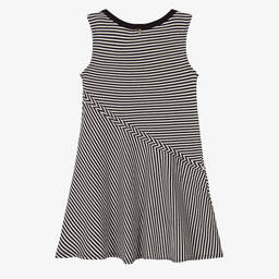 Naturino-Girls Blue & Ivory Stripe Cotton Dress | Childrensalon Outlet