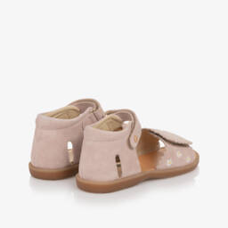 Naturino-Girls Blush Suede Daisy Footwear | Childrensalon Outlet