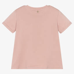 Tu & Io by Naturino-Girls Pink Cotton Sequin Pocket T-Shirt | Childrensalon Outlet