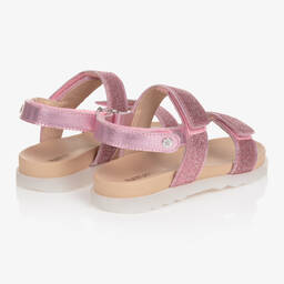 Naturino-Girls Pink Glitter Leather Sandals | Childrensalon Outlet