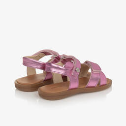Naturino-Girls Pink Metallic Leather Sandals | Childrensalon Outlet