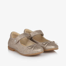 Naturino-Girls Radiant Gold Sparkle Flats | Childrensalon Outlet