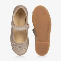 Naturino-Girls Radiant Gold Sparkle Flats | Childrensalon Outlet