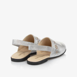 Naturino-Girls Shimmer Leather Backless Loafers | Childrensalon Outlet