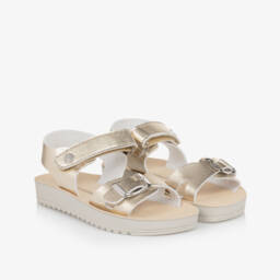 Naturino-Girls Shimmering Gold Buckle Sandals | Childrensalon Outlet
