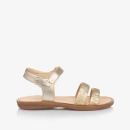 Naturino-Блестящие кожаные сандалии на двойной ремешок для девочек | Childrensalon Outlet