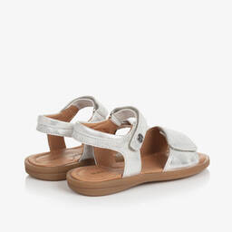 Naturino-Girls Silver Glitter Leather Sandals | Childrensalon Outlet