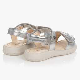 Naturino-Girls Silver Leather Sandals | Childrensalon Outlet