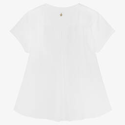 Naturino-Girls White Cotton Top | Childrensalon Outlet