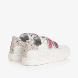 Naturino-Girls White Leather Velcro Trainers | Childrensalon Outlet