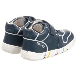Naturino-Navy Blue Leather Trainers | Childrensalon Outlet