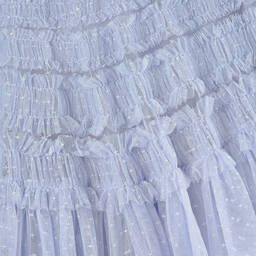 Needle & Thread-Girls Blue Shirred Tulle Dress | Childrensalon Outlet