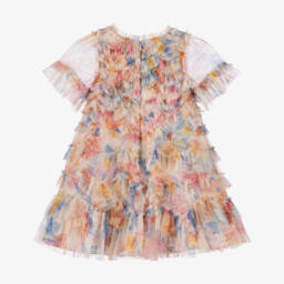 Needle & Thread-Платье из разноцветного тюля с цветочным принтом и оборками для девочек | Childrensalon Outlet