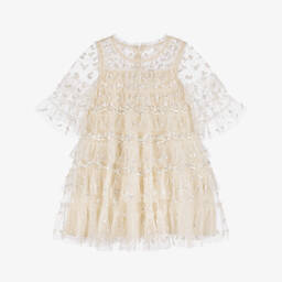 Needle & Thread-Элегантное кремовое платье с пайетками для девочек | Childrensalon Outlet