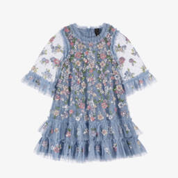 Needle & Thread-Платье из тюля с цветочными пайетками для девочек | Childrensalon Outlet