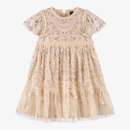 Needle & Thread-Кремовое платье для девочек на садовую вечеринку | Childrensalon Outlet