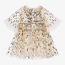 Needle & Thread-Кремовое тюлевое платье с пайетками для девочек | Childrensalon Outlet