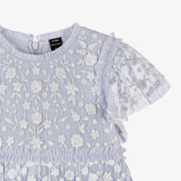 Needle & Thread-Платье из мягкого голубого кружева для девочек | Childrensalon Outlet