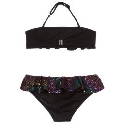 Nessi Byrd-Черное бикини с оборками (UV50) | Childrensalon Outlet