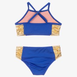 Nessi Byrd-Blue & Gold Bikini (UV50) | Childrensalon Outlet