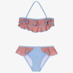 Nessi Byrd-Розово-голубое бикини (UV50) | Childrensalon Outlet
