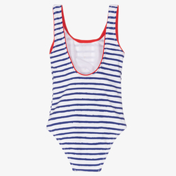 Nessi Byrd-Blue Stripe Swimsuit (UV50) | Childrensalon Outlet