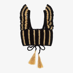 Nessi Byrd-Черно-золотистый трикотажный пляжный топ для девочек | Childrensalon Outlet