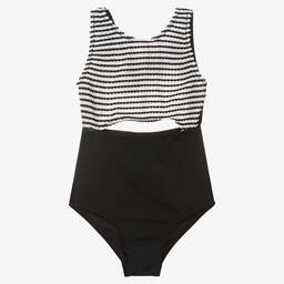 Nessi Byrd-Girls Black Swimsuit (UV50) | Childrensalon Outlet