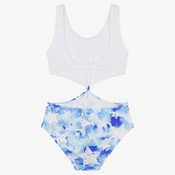 Nessi Byrd-Girls Blue Swimsuit (UV50) | Childrensalon Outlet
