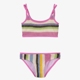 Nessi Byrd-Girls Multicoloured Crochet Bikini | Childrensalon Outlet