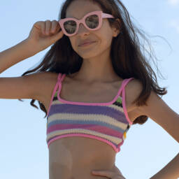 Nessi Byrd-Girls Multicoloured Crochet Bikini | Childrensalon Outlet