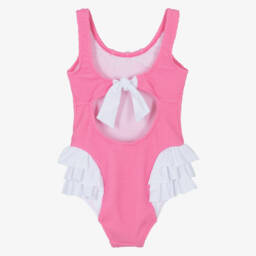 Nessi Byrd-مايوه لون زهري بكشكش (UV50) | Childrensalon Outlet