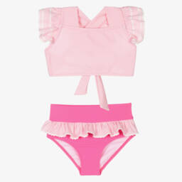 Nessi Byrd-Girls Rosy Ruffle Swim Set UV50 | Childrensalon Outlet