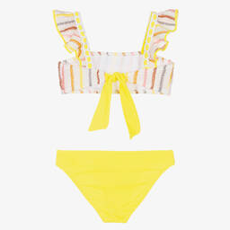 Nessi Byrd-Girls White & Yellow Bikini (UV50) | Childrensalon Outlet