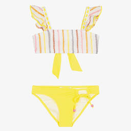 Nessi Byrd-Girls White & Yellow Bikini (UV50) | Childrensalon Outlet