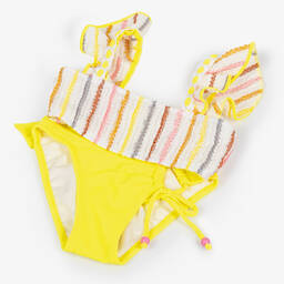 Nessi Byrd-Girls White & Yellow Bikini (UV50) | Childrensalon Outlet