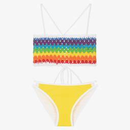 Nessi Byrd-Girls Yellow Crochet Bikini | Childrensalon Outlet
