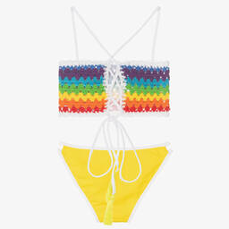 Nessi Byrd-Girls Yellow Crochet Bikini | Childrensalon Outlet